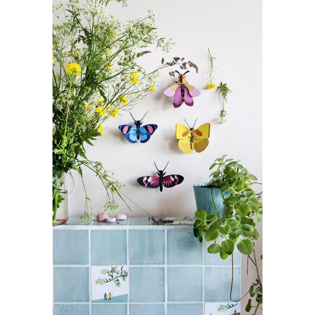 Studio Roof | yellow butterfly wall decor - insects