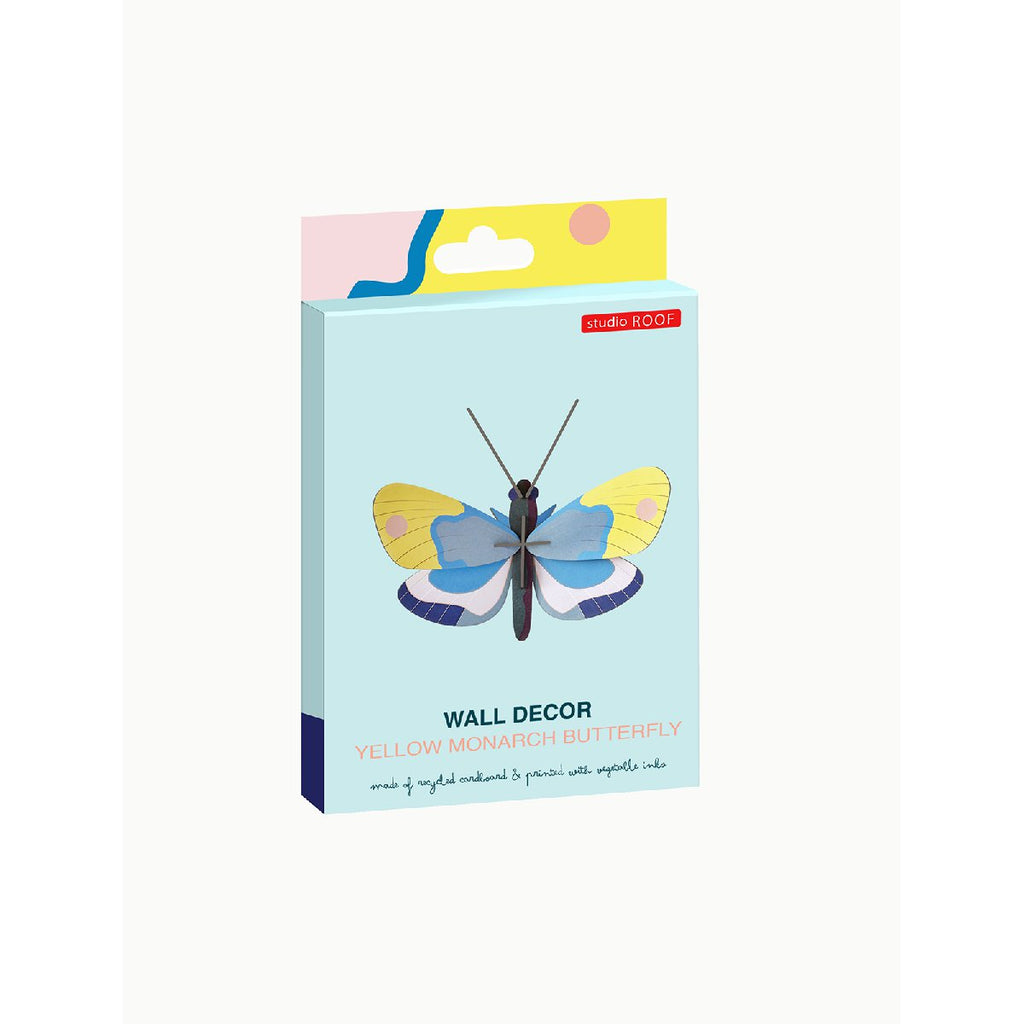 mondocherry - Studio Roof | yellow monarch butterfly wall decor - packaging