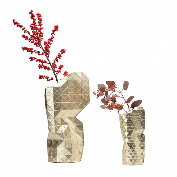 Tiny Miracles | paper vase cover | gold | small - pair