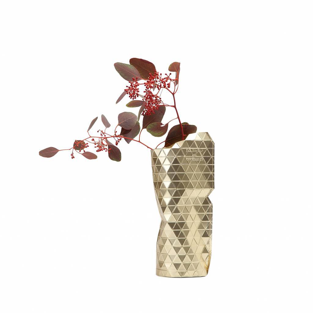 Tiny Miracles | paper vase cover | gold | small