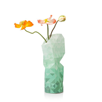 mondocherry - tiny miracles | paper vase cover | green gradient | large