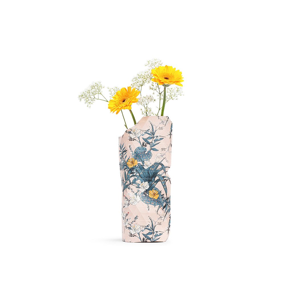Tiny Miracles | paper vase cover | pink flowers | small