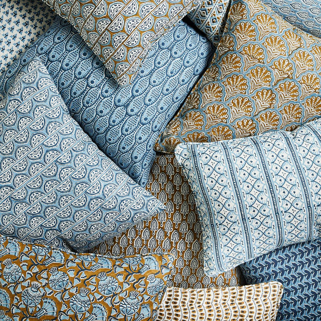 mondocherry | Walter G | catania linen cushion | azure - pile