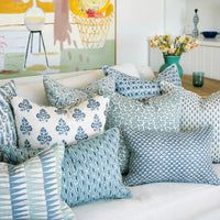 mondocherry | Walter G | cefalu linen cushion | fresh azure - sofa