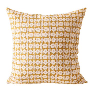 Walter G | pahari linen cushion | saffron