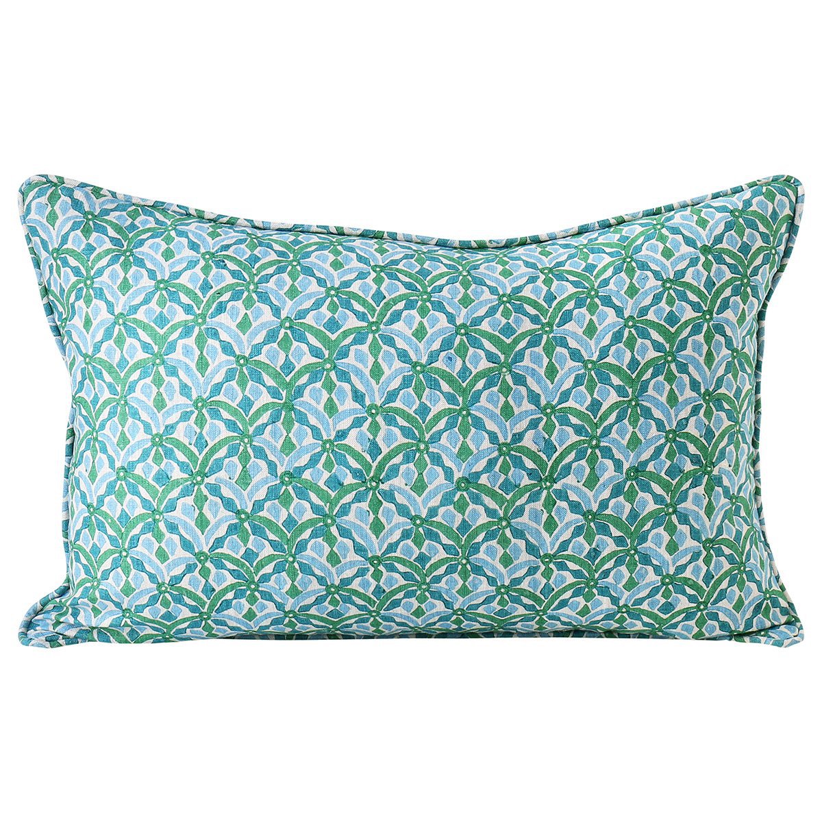 Walter G | positano linen cushion | emerald