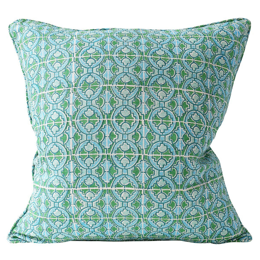 Walter G | ravello linen cushion | emerald