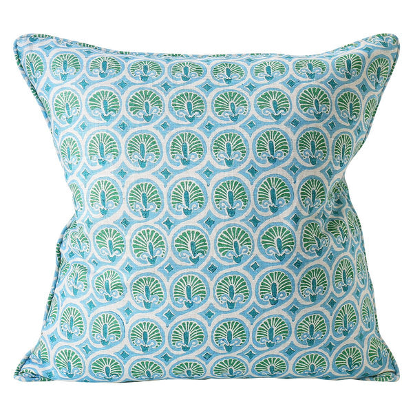 Walter G | valencia linen cushion | emerald