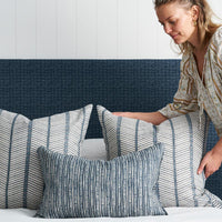 Walter G | zanzibar linen cushion | azure - styling
