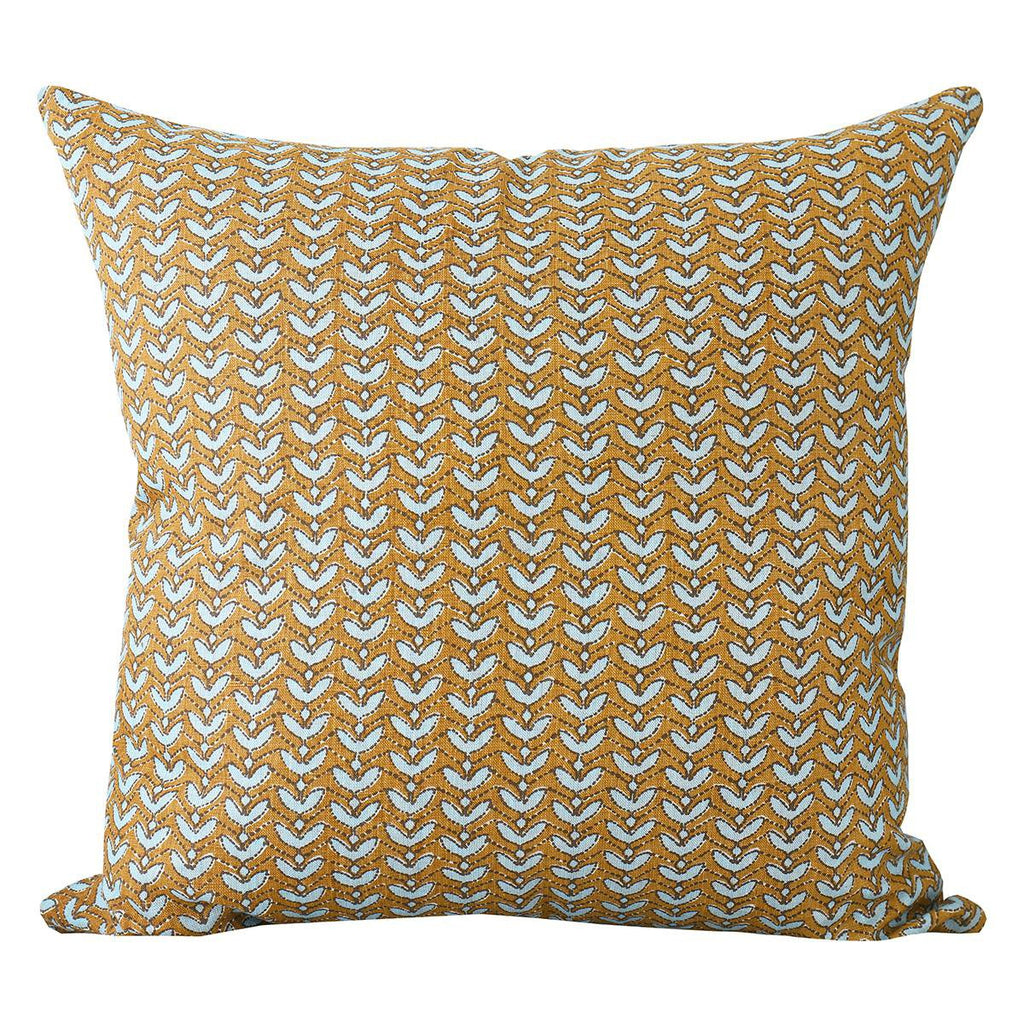 Walter G | aswan linen cushion | saffron - mondocherry