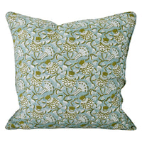 Walter G | iznik linen cushion | moss celadon - mondocherry