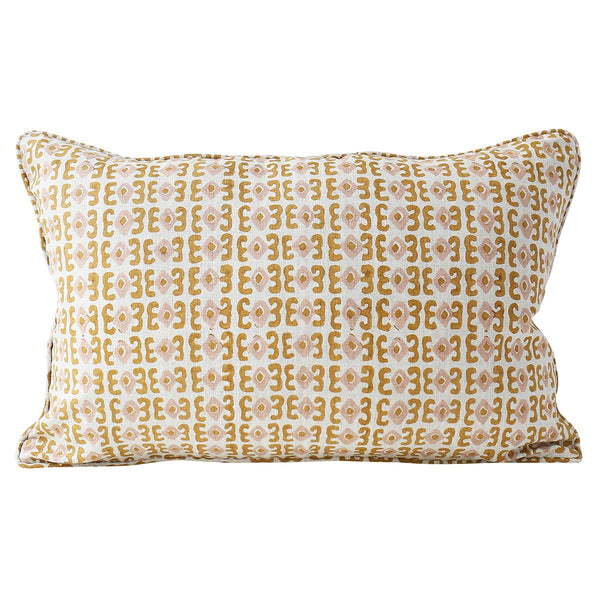 Walter G | malaga linen cushion | saffron