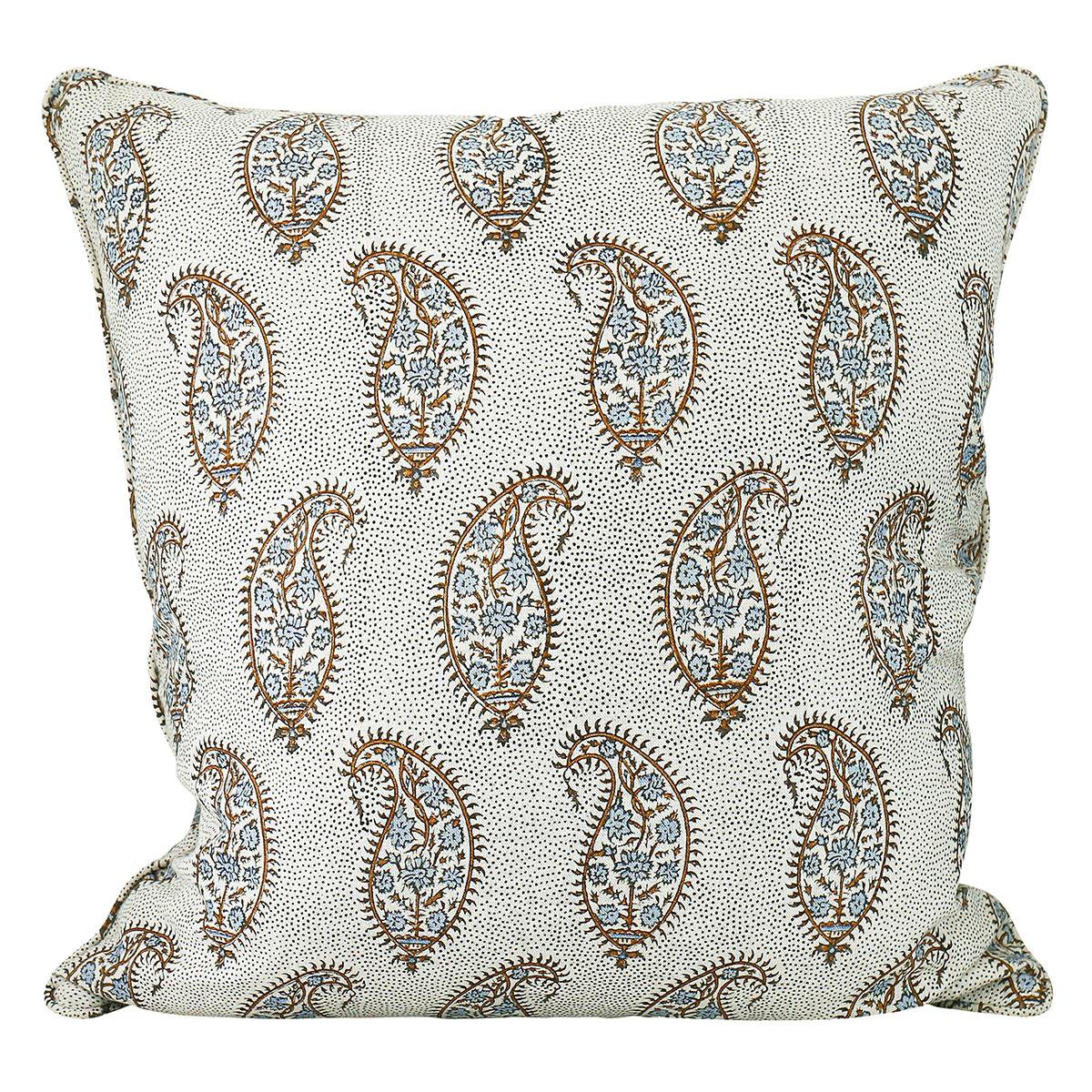 Walter G | paisley linen cushion | sahara - mondocherry