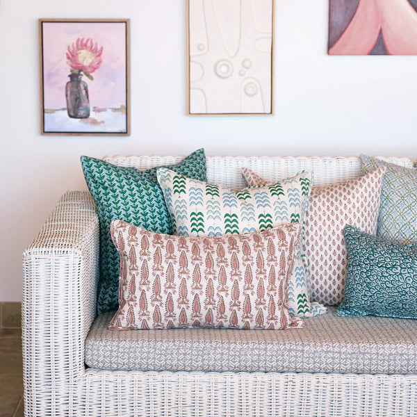 mondocherry | Walter G | tashir linen cushion | rose - daybed