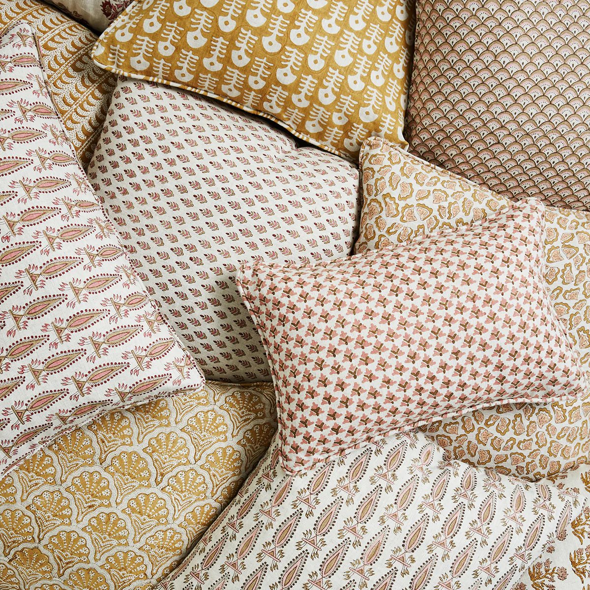 mondocherry | Walter G | tashir linen cushion | rose - pile