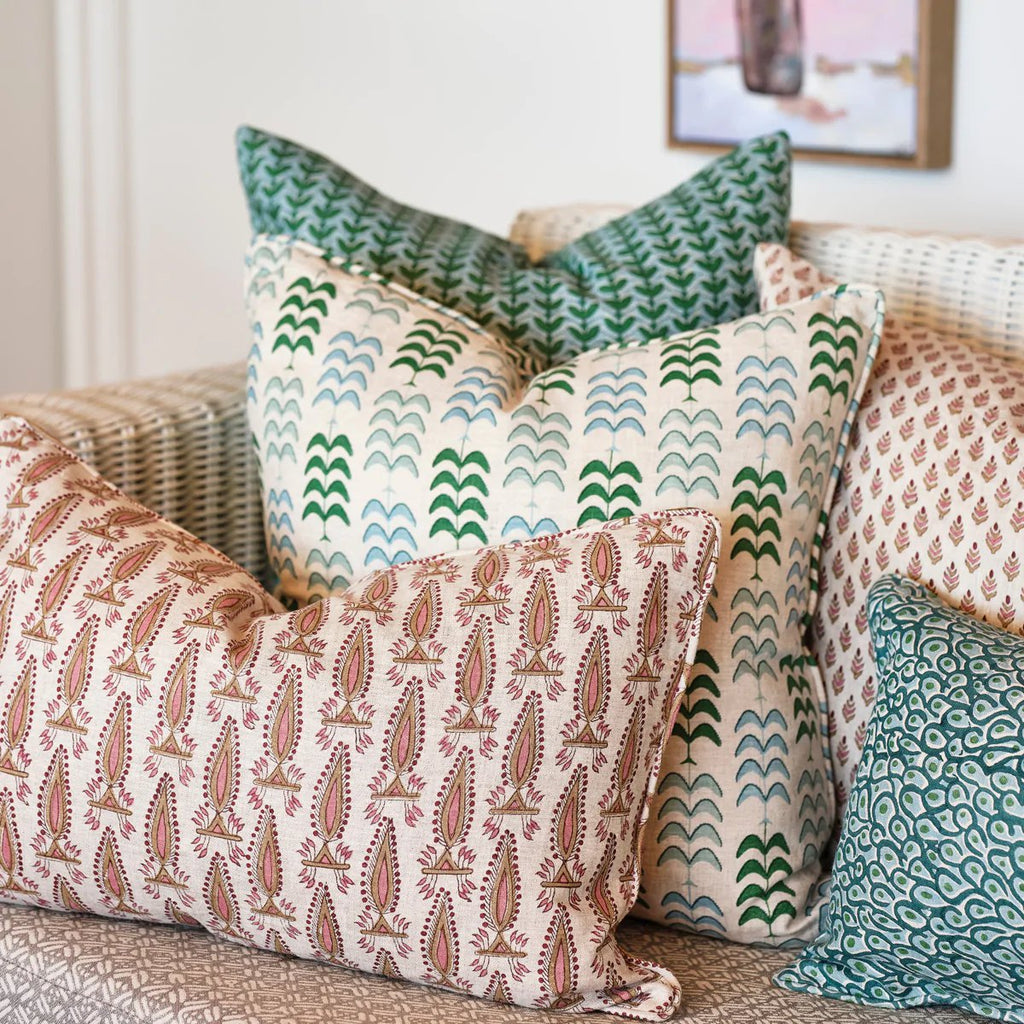 mondocherry | Walter G | tashir linen cushion | rose - sofa