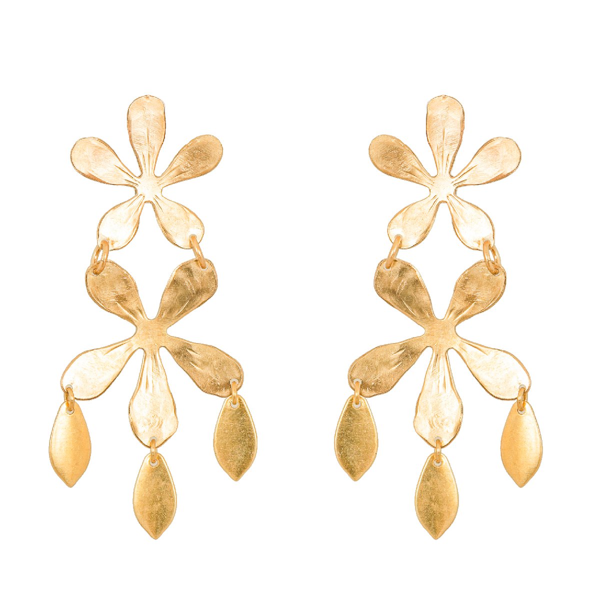 We Dream in Colour jewellery | gold blossom earrings