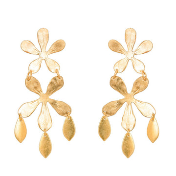 We Dream in Colour jewellery | gold blossom earrings