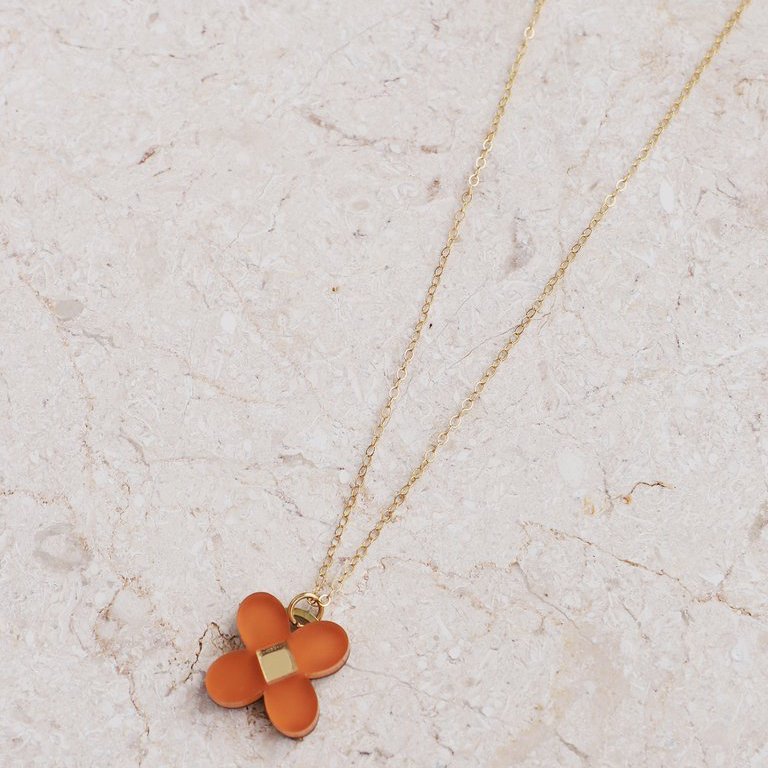 Wolf and Moon | bella necklace | terracotta