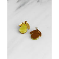 Wolf & Moon | mini pear stud earrings - back