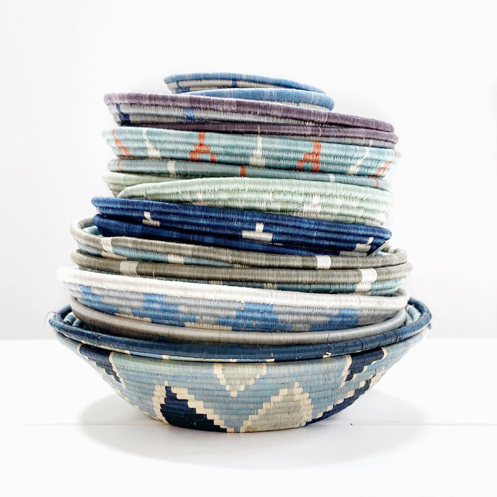mondocherry - African woven bowl stack